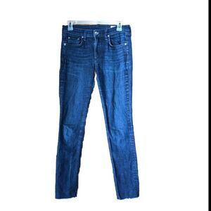 Rag & Bone Mid Rise Ankle Skinny Jeans Tonal River Wash - 27